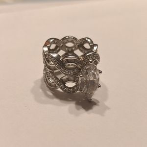 Marquise CZ Sterling Silver Ring